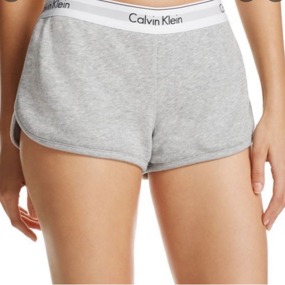 grey calvin klein shorts